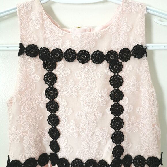 Kate Spade Pink and Black Lace Dress - Girls Size 8 - Picture 2 of 5